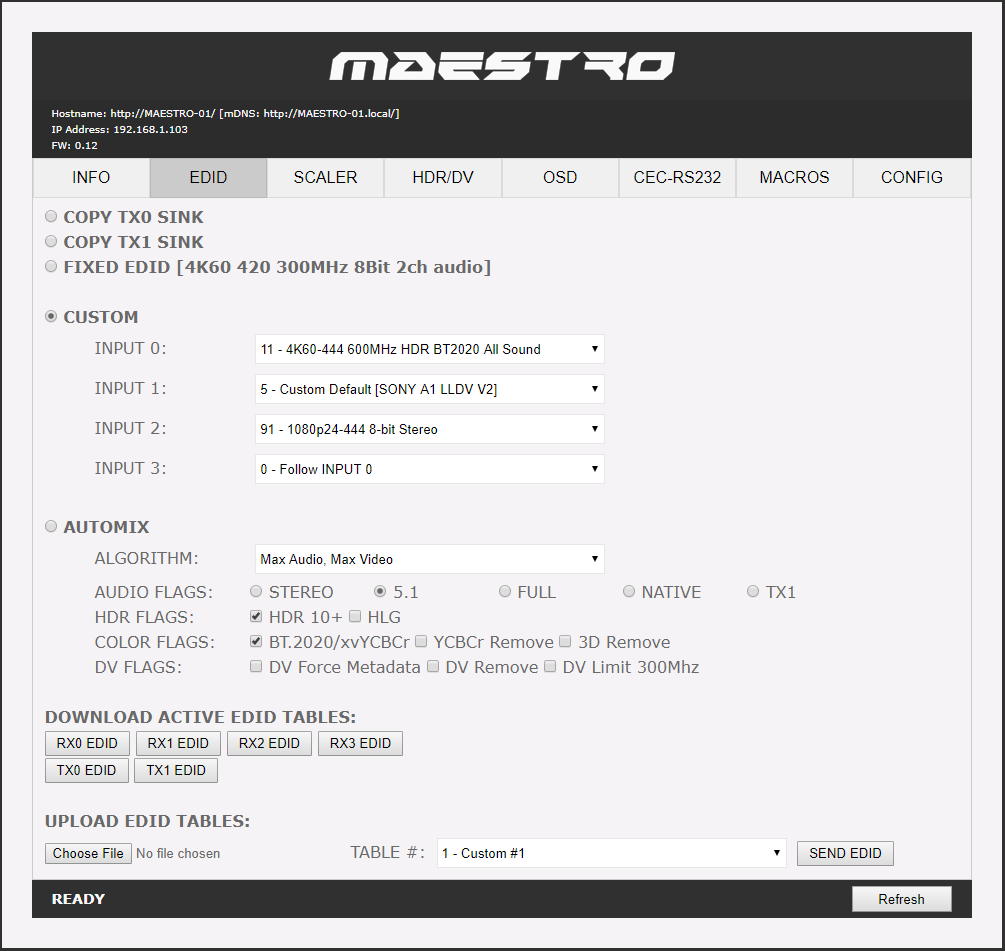 HDFury 4K-Maestro App control